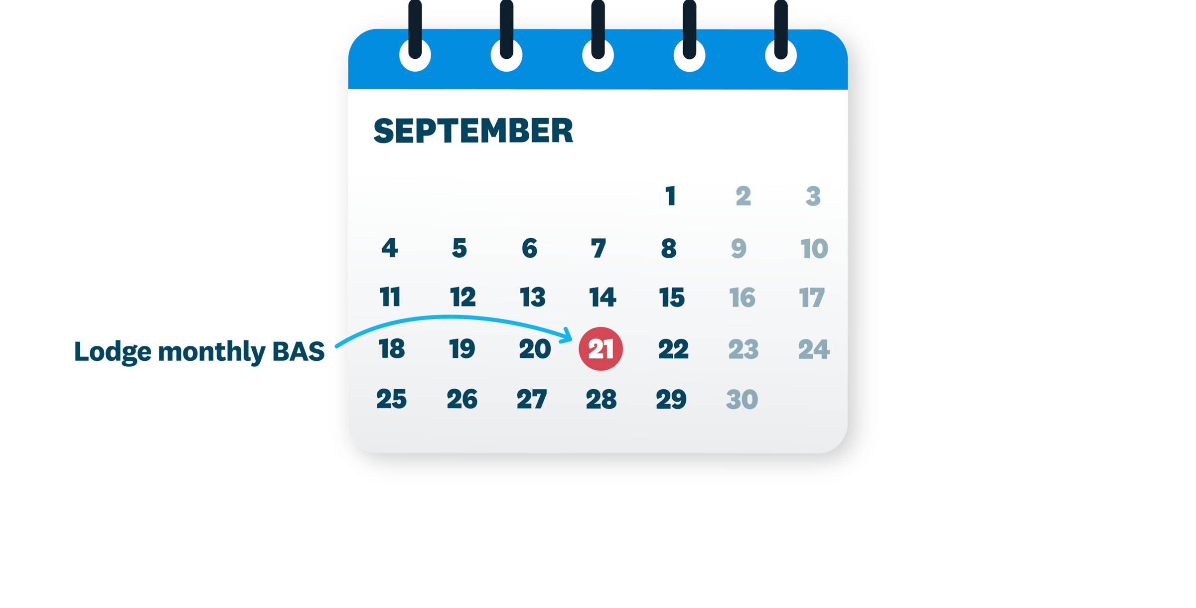 A calendar showing key dates in September. An overview is in the description below.